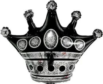 Фольгированный шар «Корона, чёрный»