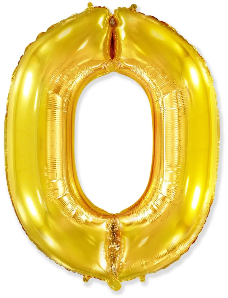 Цифра 0 золото 40"