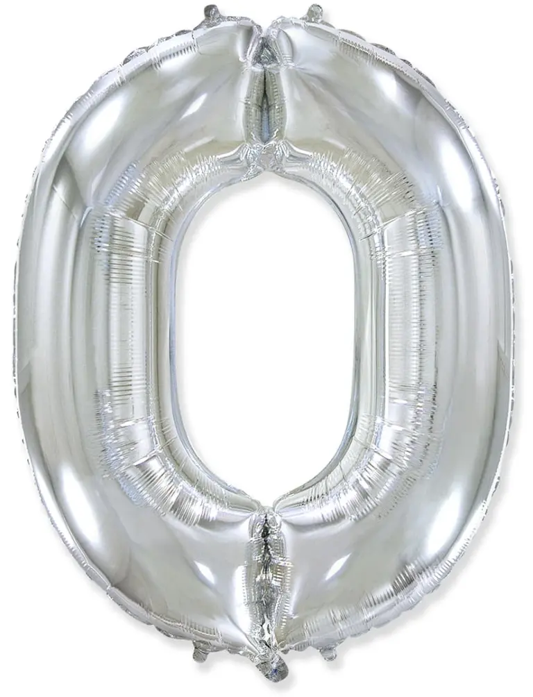 Цифра 0 серебро 40"