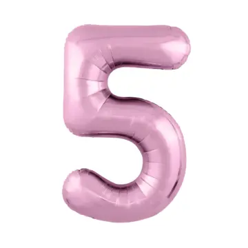 Фольгированный шар: Цифра, 5 Slim, Фламинго