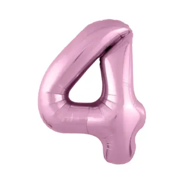 Фольгированный шар: Цифра, 4 Slim, Фламинго