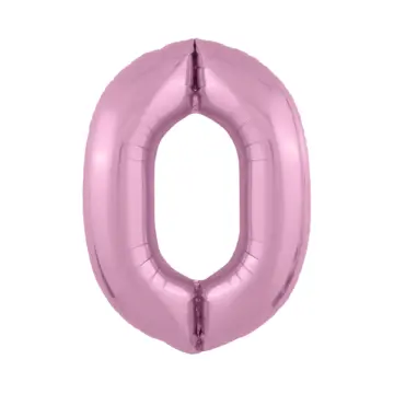 Фольгированный шар: Цифра, 0 Slim, Фламинго