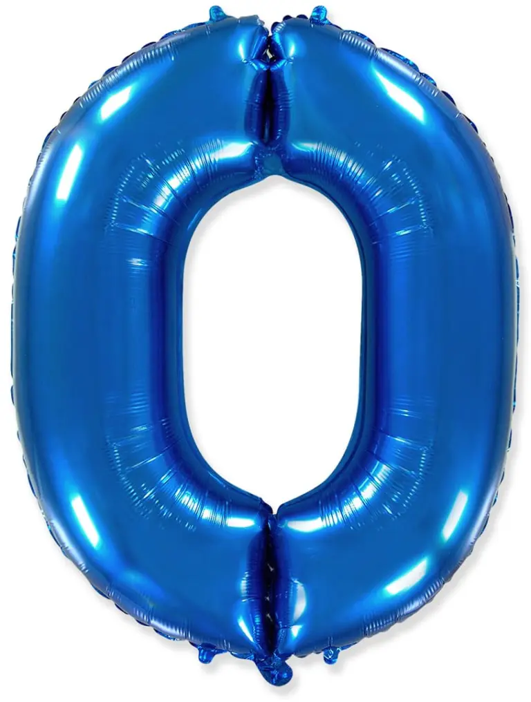 Цифра 0 синий 40"