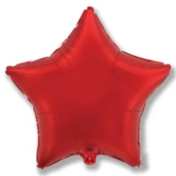 Фольгированный шар: Звезда, красный 32''/81 см