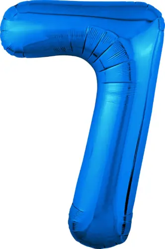 Фольгированный шар: Цифра, 7 Slim, синий
