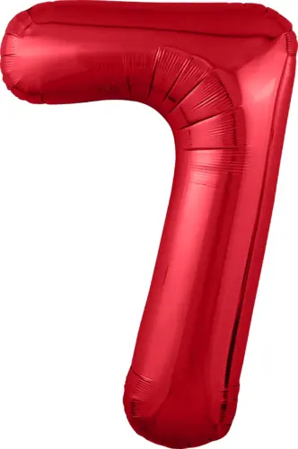 Фольгированный шар: Цифра, 7 Slim, красный