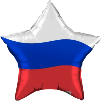 Фольгированный шар: Звезда, Триколор