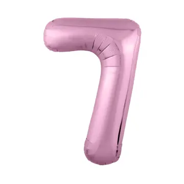 Фольгированный шар: Цифра, 7 Slim, Фламинго