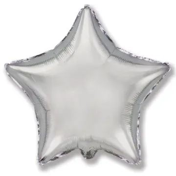 Фольгированный шар: Звезда, серебро 32''/81 см
