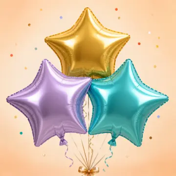 Однотонные звезды 18"